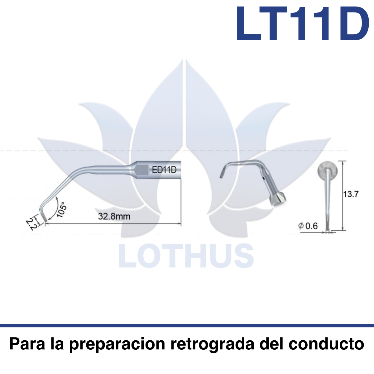 ED11D PUNTA ULTRASÓNICA PARA RETRO PREPARACION