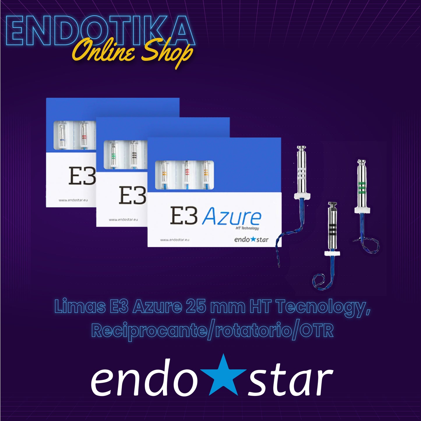 Limas E3 Azure 25 mm HT Tecnology, Reciprocante/rotatorio/OTR