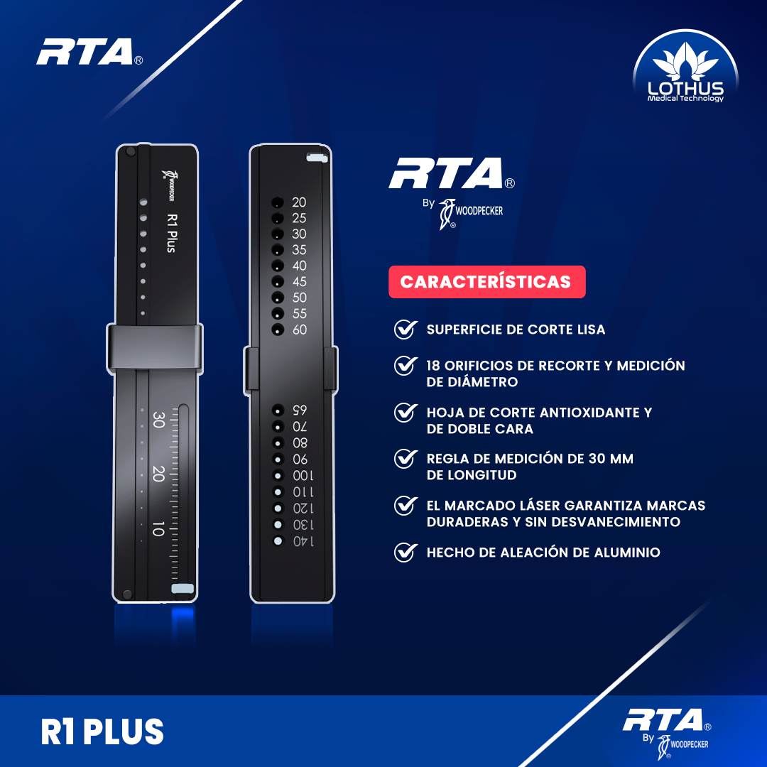 R1 Plus , Sistema de Calibración de Guttapercha con regla RTA