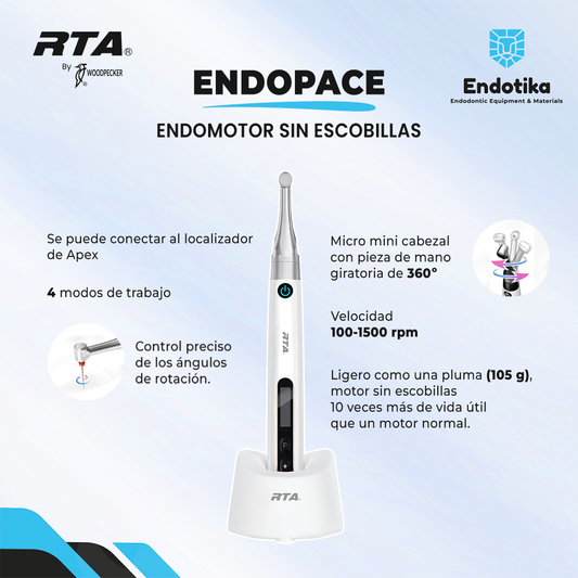 EndoPace Endo Motor Rotatorio con 4 diferentes Movimientos RTA By Woodpecker