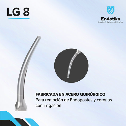 LG 8 Punta Ultrasonica con irrigacion Lothus Endo, para remocion de Endopostes y Coronas