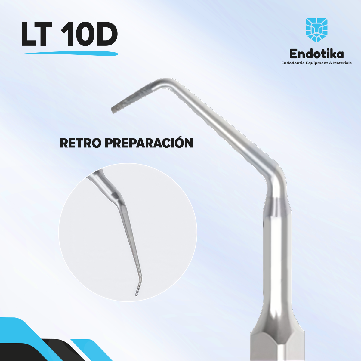 ED10D  punta ultrasonica para Retro Preparación con diamante , endodoncia