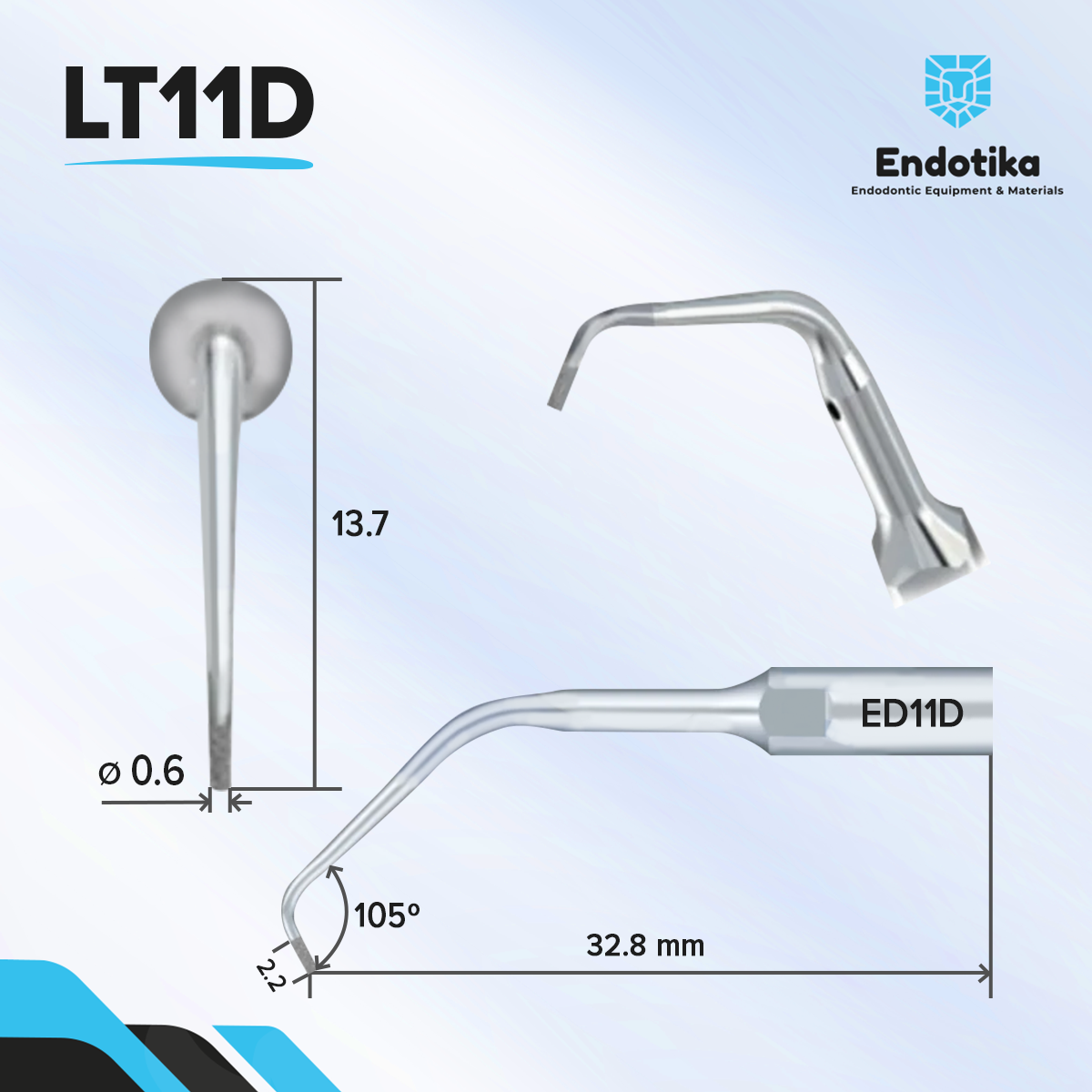 ED11D PUNTA ULTRASÓNICA PARA RETRO PREPARACION