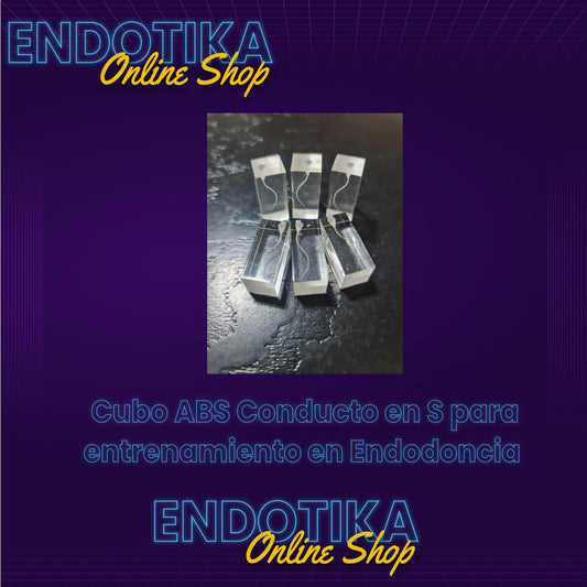 Cubo ABS Conducto en S para entrenamiento en Endodoncia , Práctica en figurado