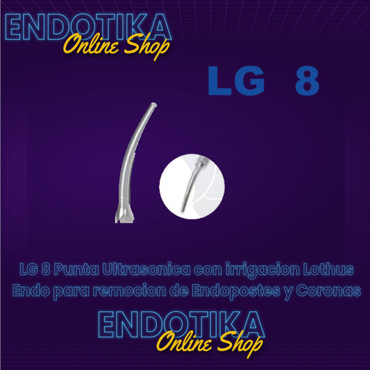 LG 8 Punta Ultrasonica con irrigacion Lothus Endo, para remocion de Endopostes y Coronas