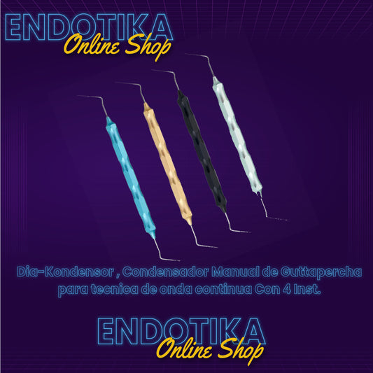 Dia-Kondensor , Condensador Manual de Guttapercha para tecnica de onda continua Con 4 Inst.