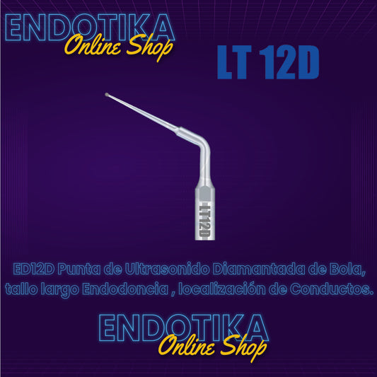 ED12D Punta de Ultrasonido Diamantada de Bola, tallo largo Endodoncia , localización de Conductos.