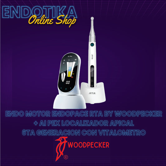 ENDO MOTOR ENDOPACE RTA BY WOODPECKER + AI PEX LOCALIZADOR APICAL 6TA GENERACION CON VITALOMETRO
