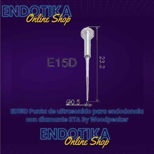 ED15D Punta de ultrasonido para endodoncia con diamante RTA By Woodpecker
