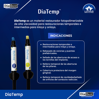 Dia-Temp (material de relleno temporal fotopolimerizable visible)