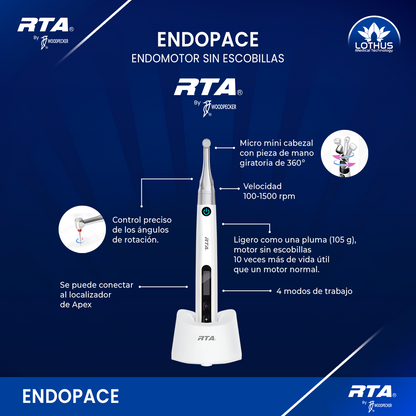 ENDO MOTOR ENDOPACE RTA BY WOODPECKER + AI PEX LOCALIZADOR APICAL 6TA GENERACION CON VITALOMETRO