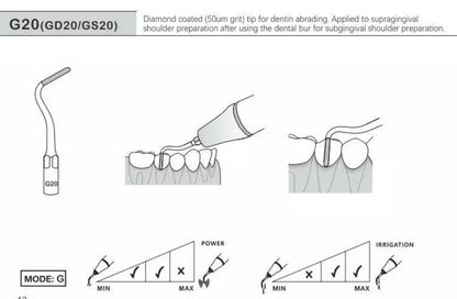 LD 20 punta ultrasonica para preparacion subgingival