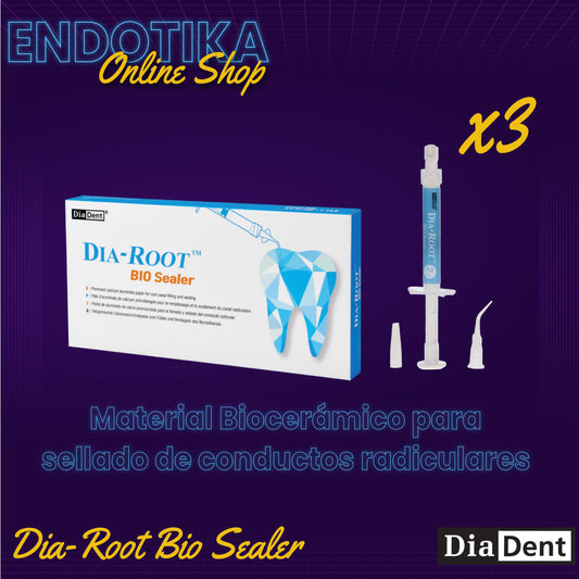 Paquete de 3 jeringas de Dia-Root BIO Sealer Mta Bio Ceramico Promocion